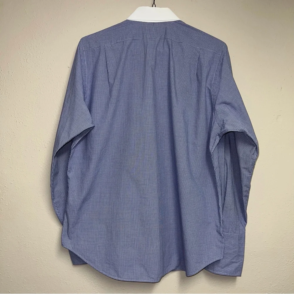 Polo Blue/White Small Checkered Button Down - Regent Classic Fit - Picture 3 of 11